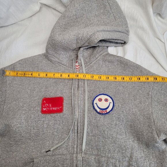 ALM A Love Movement LIVE FREE OR DIE Tetsuzo Okubo Cashmere Zip Hoodie Size S - Picture 9 of 12